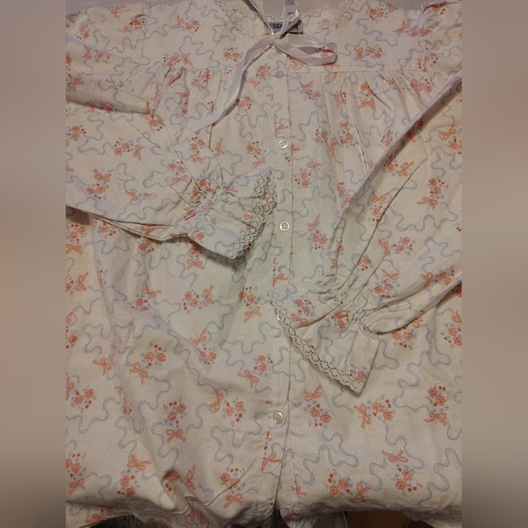 VINTAGE VERADONNA 2 Piece Flannel Pajamas Size Large - Picture 11 of 11